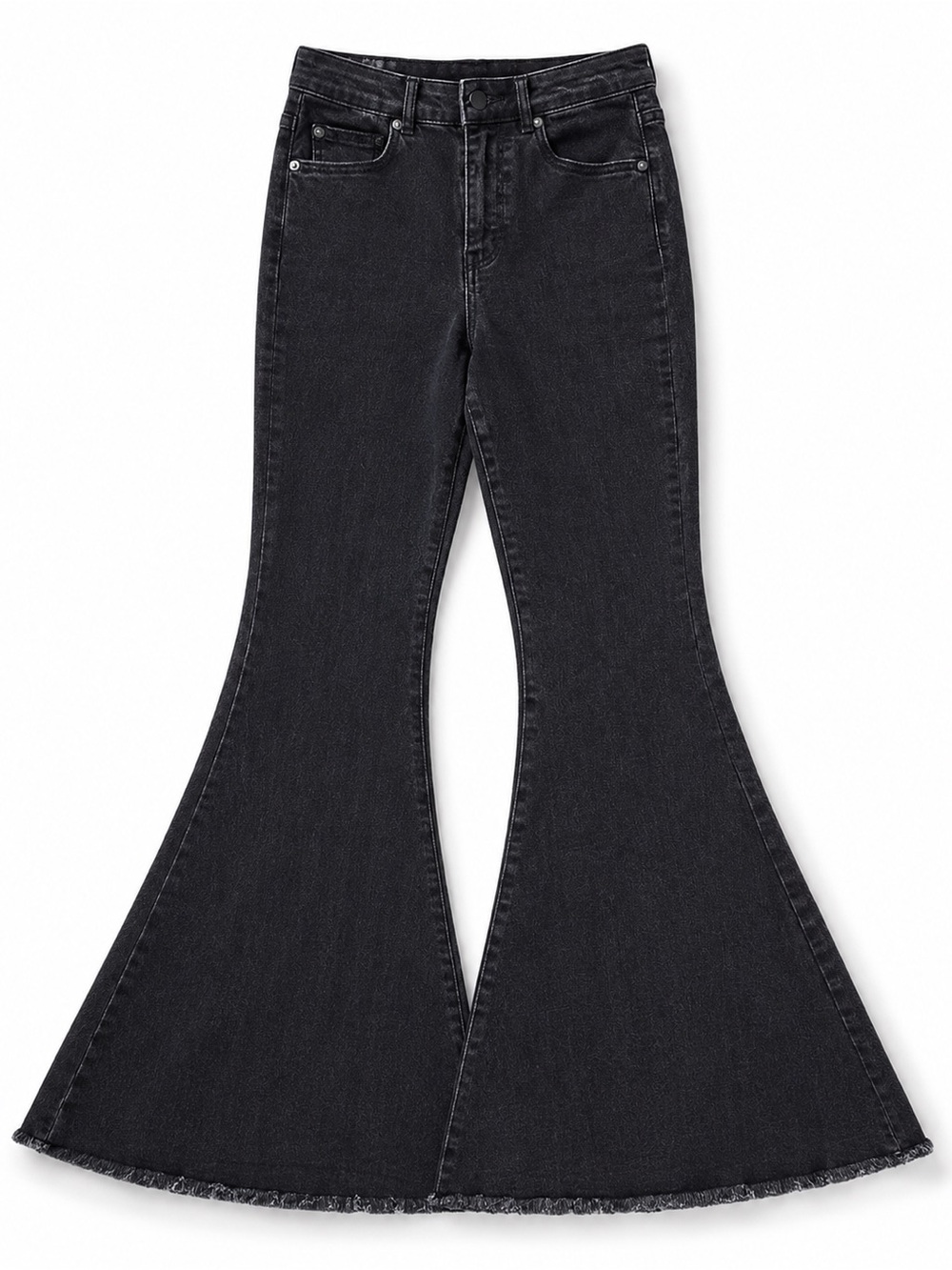WE THE FREE TWENTY SEVEN LACE UP FLARE JEANS WOMENS SIZE 27 BLACK RAW HEM  Y2K